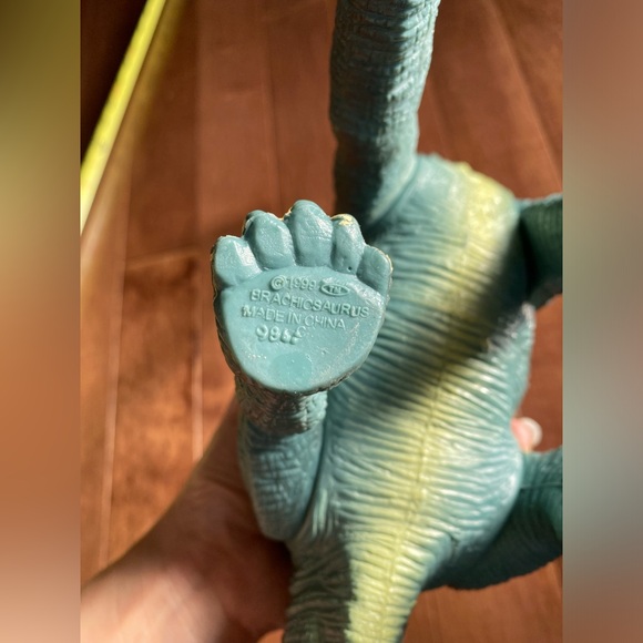 Vintage 1999 Brachiosaurus Dinosaur Toy Figure Blue/Green - Picture 7 of 7